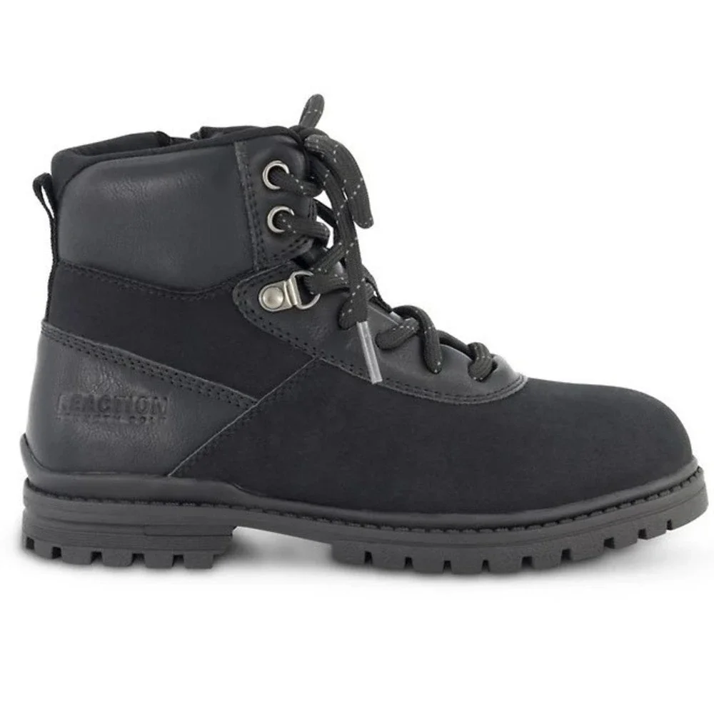 NIB Kenneth Cole New York Little Big Boys Isaac Gabriel Black Lace Up Boots Sz 2